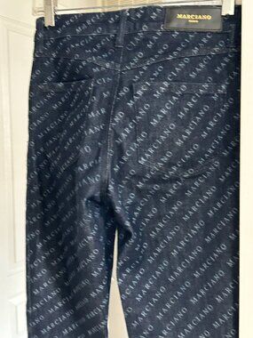 Marciano Monogram Print Dark Wash Jeans Sz 26